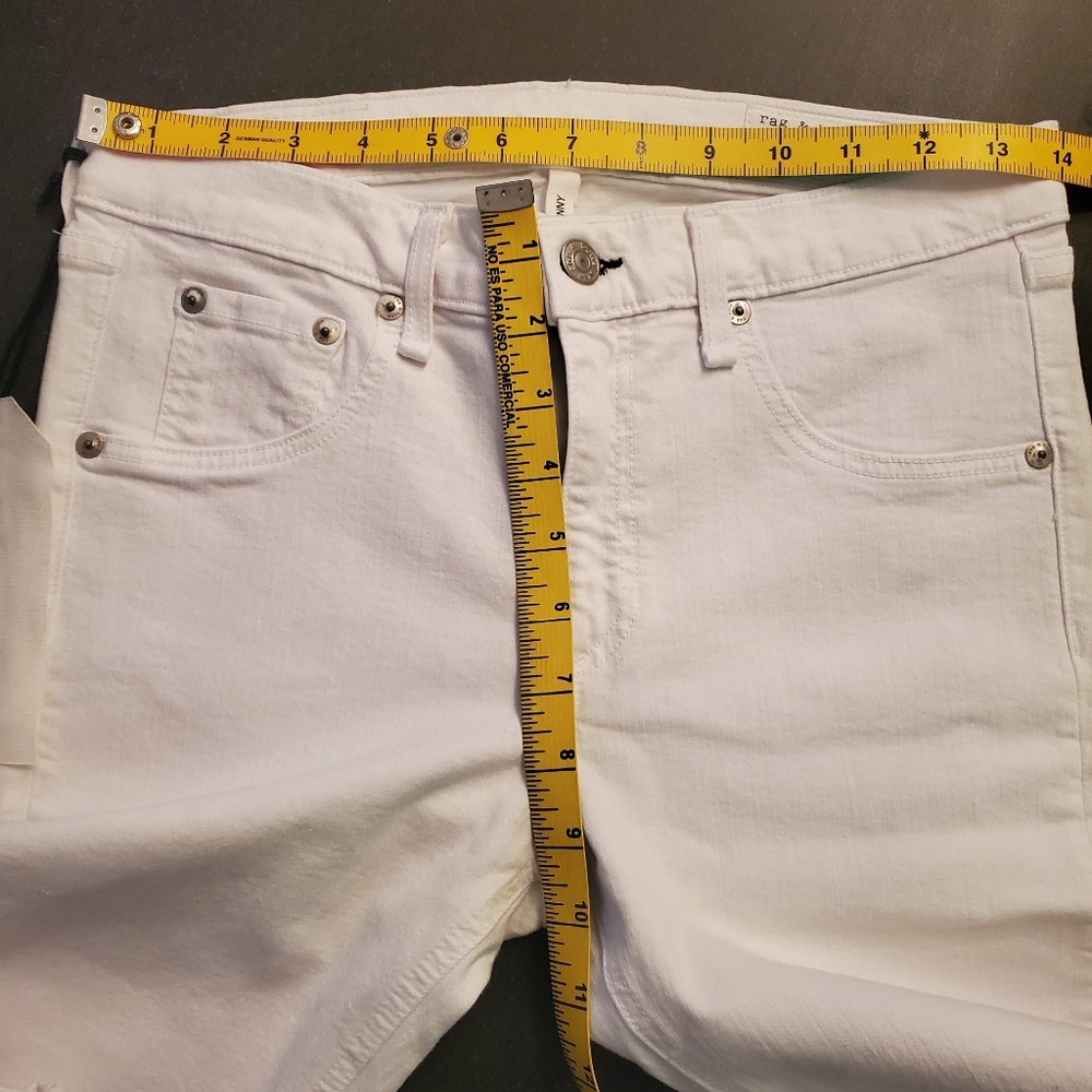 nwt rag & bone White Skinny Full Length Jeans - Picture 8 of 13